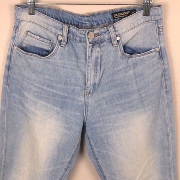 Blank NYC The Rivington Jeans High Rise Tapered Light Blue Wash Wash Denim 29 - Picture 3 of 10